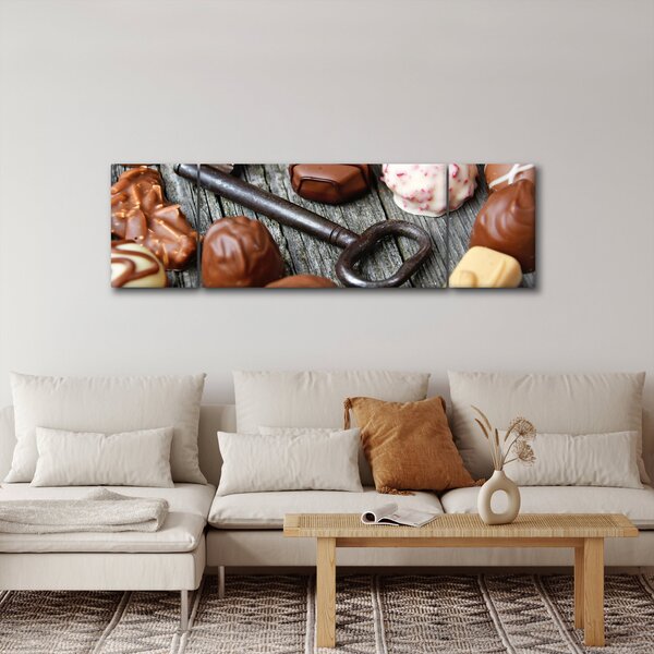 Obraz čokolády a klíče (170x50 cm)