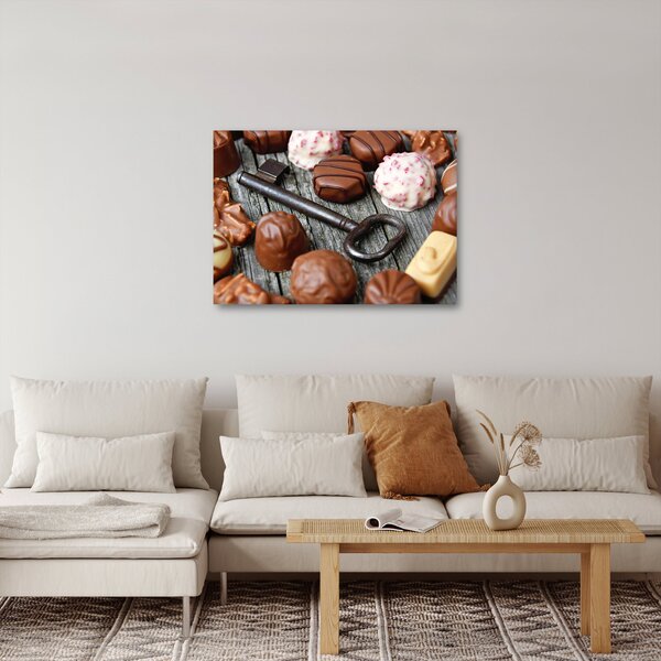 Obraz čokolády a klíče (70x50 cm)