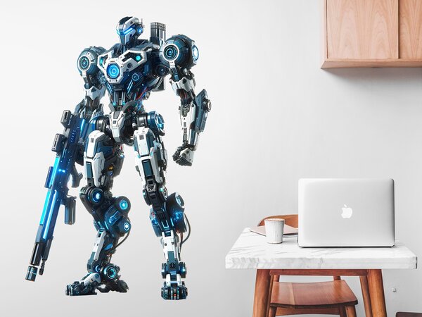 Ultra robot textilní přelepitelná samolepka na zeď arch 31 x 47 cm