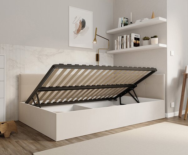 Postel EDDY 2 pro děti a mládež krémová TRINITY 120x200 kovový zdvižný rošt