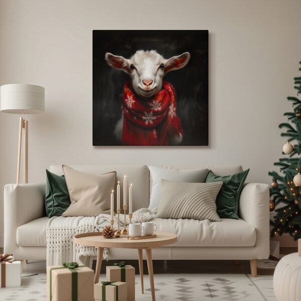 Vánoční obraz roztomilá koza