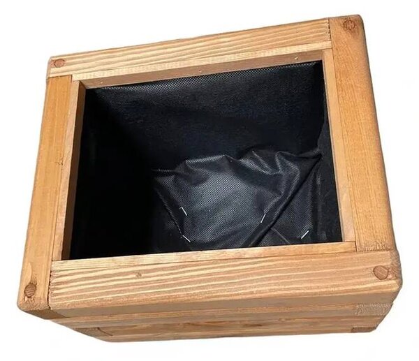 Dřevěný zahradní květináč AKSAMIT, pinie, 300x250x250 (Krásné zpracování)
