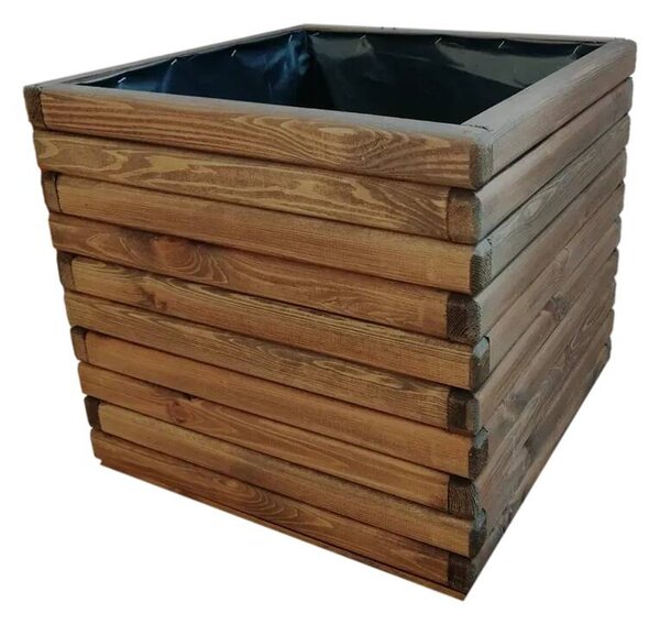 Dřevěný květináč AKSAMIT, teak, 500x500x500