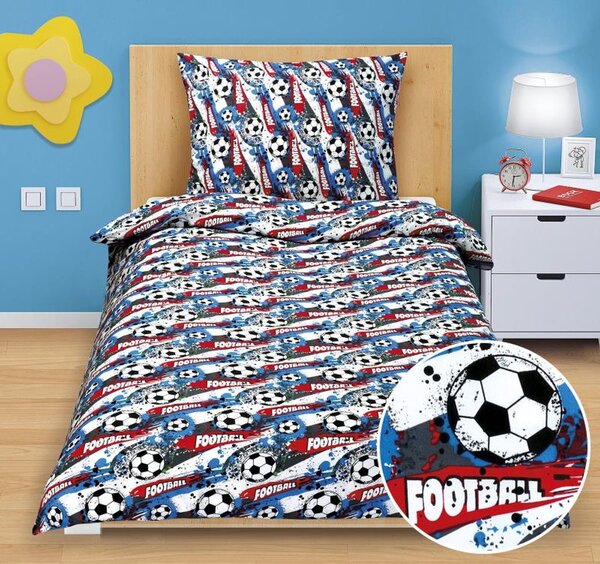 Bavlněné povlečení dětské Junior Modrá,Červená 90/040