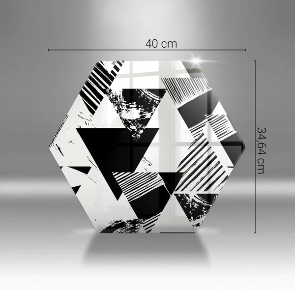 Skleněná deska do kuchyně Geometrické trojúhelníky