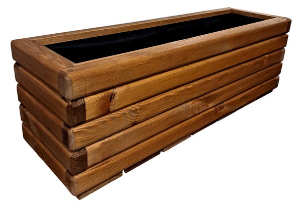Dřevěný zahradní květináč AKSAMIT, teak, 800x250x300 (Krásné zpracování!)