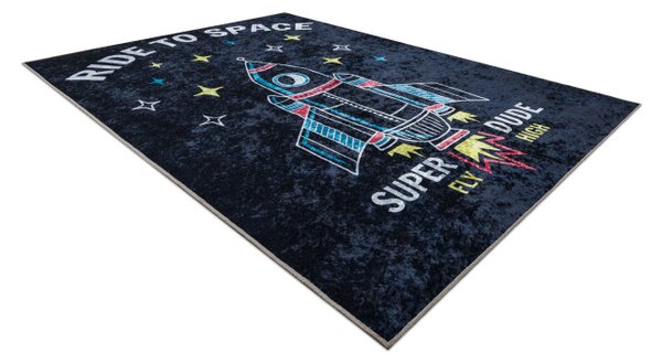 Koberec JUNIOR 52069.801 vesmír / raketa, černý