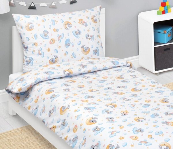 Bavlněné povlečení dětské Junior Modrá,Žlutá 90/044