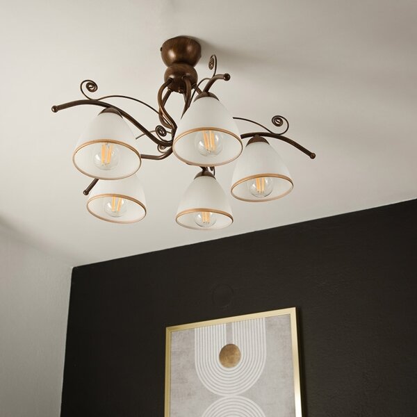 Brilagi - LED Přisazený lustr ANTICO 5xE27/60W/230V bronz patina