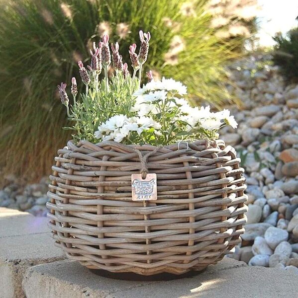 RATANOVÝ Květináč DRYPOT TINA small, Ø29x19cm (Van der Leeden®)