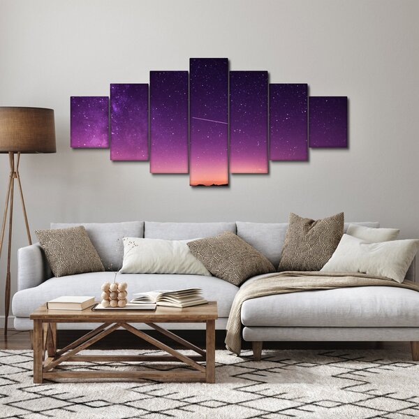 Obraz oblohy s padající hvězdou (210x100 cm)