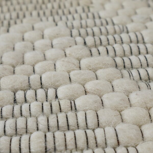Kusový ručně tkaný koberec Woolen 5 White 150x240 cm