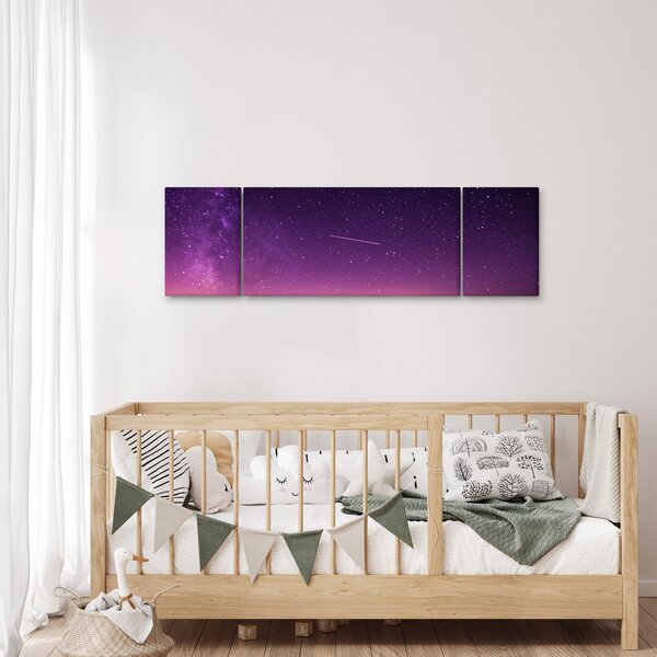 Obraz oblohy s padající hvězdou (170x50 cm)