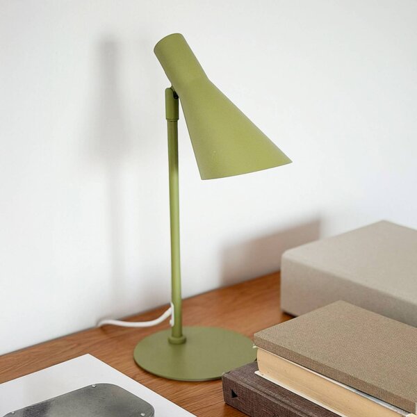 Dyberg Larsen stolní lampa DL12 Mini, zelená, E14, kov, Zelená, Obývací pokoj / jídelna, kov, Skandinávský