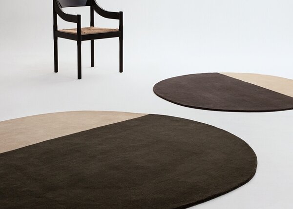 Nanimarquina Kulatý koberec Pearl Round, vlněný Barva: Béžová a černá, Rozměr: 150x148 cm