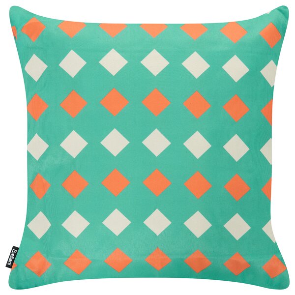Sada 3 venkovních polštářů CANNA Geometrický vzor 30 x 50 cm 45 x 45 cm Vícebarevná