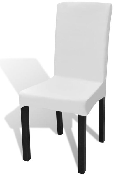 Elastické potahy na židle 6 ks bílé