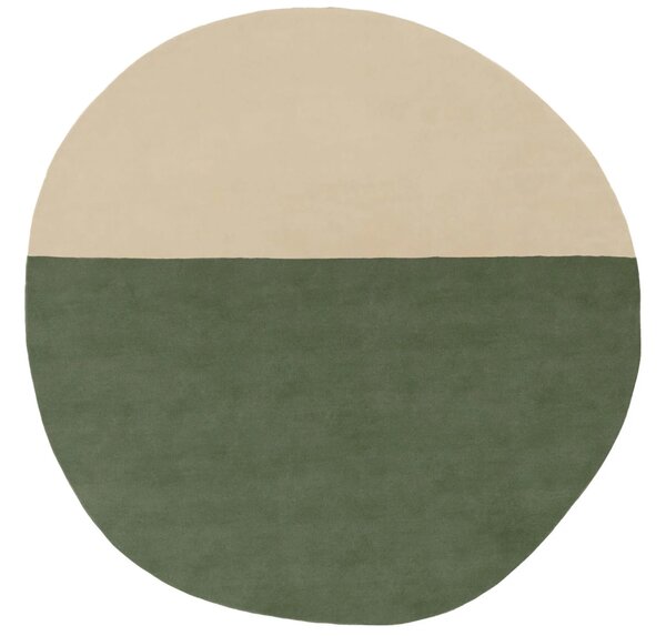 Nanimarquina Kulatý koberec Pearl Round, vlněný Barva: Béžová a černá, Rozměr: 150x148 cm