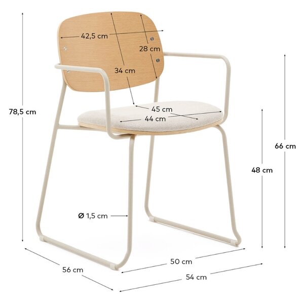 Přírodní jídelní židle Kave Home Meli II