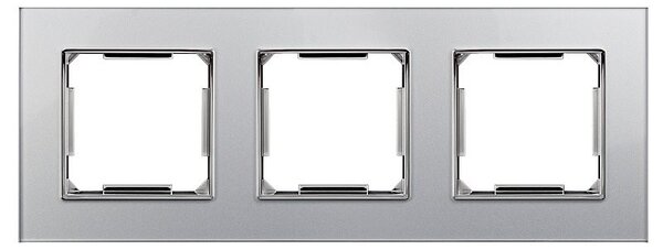 Elhard Skleněný trojrámeček Royal Glass Elegant, stříbrný YE3103S