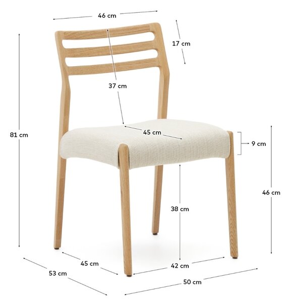 Dubová jídelní židle Kave Home Cudia