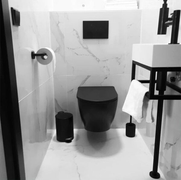 Závěsná WC mísa Calani Loyd Slim Black