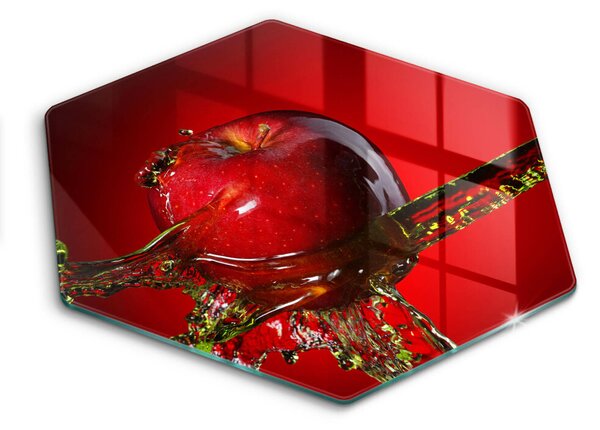 Skleněná deska do kuchyně Apple ovoce ve vodě