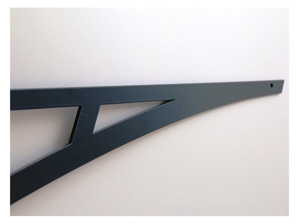 Strisky-polymer.cz GREY - ŠEDÉ SKLO stříška nad vchod s rameny,hl.100cm 140 cm Nerez