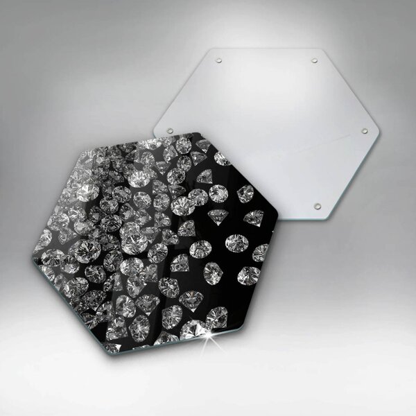 Skleněná deska do kuchyně Diamanty diamanty