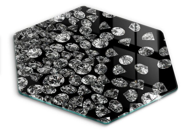 Skleněná deska do kuchyně Diamanty diamanty