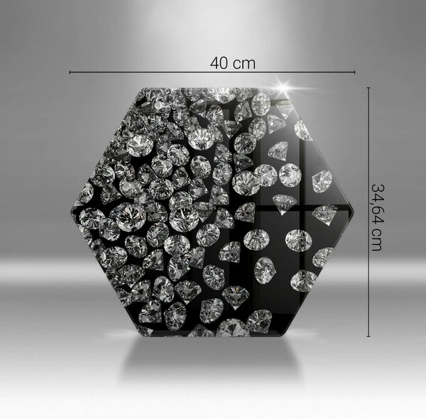 Skleněná deska do kuchyně Diamanty diamanty
