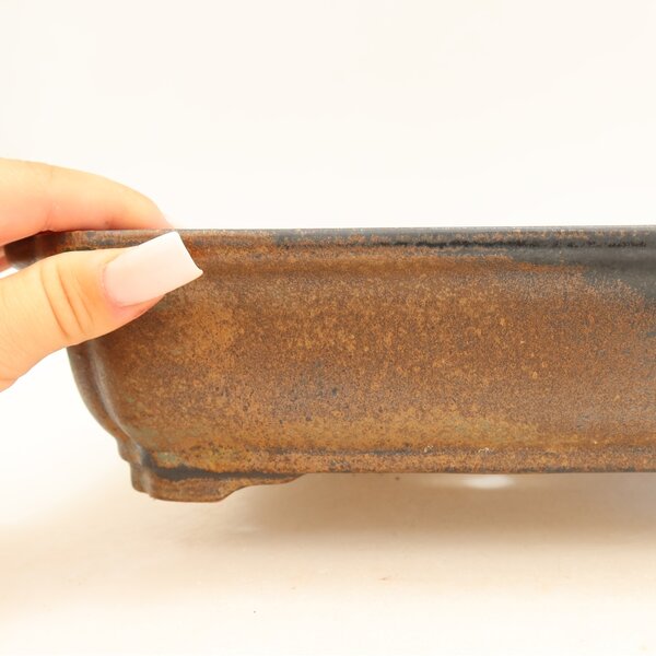 E-bonsai Keramická bonsai miska 27,5 x 21,5 x 7 cm hnědá