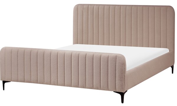 Postel Buklé LUNAN 160 x 200 cm Taupe