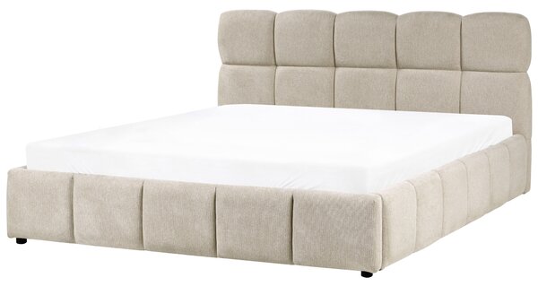 Postel s úložným prostorem NOYON Tkanina Taupe 180 x 200 cm