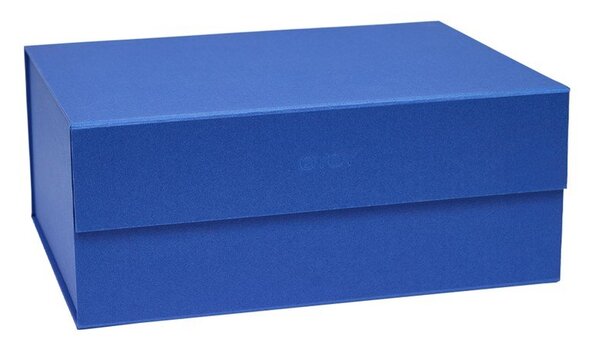 Modrý kartonový úložný box s víkem 33x25x15 cm Hako – OYOY Living Design