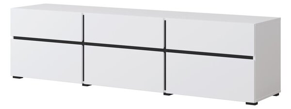 TV stolek GLENROSE - bílý / černý