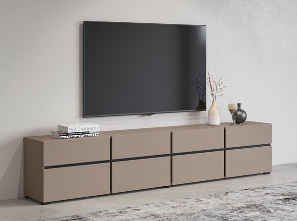 Široký TV stolek GLENROSE - congo / černý