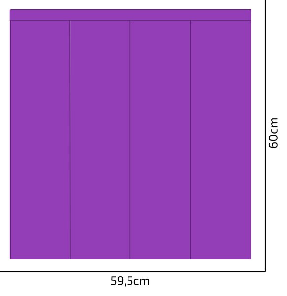 PIPPER. Textilní samolepící tapeta - Obdélník - Fialová barva Barva: Bledá, Velikost: 80cm