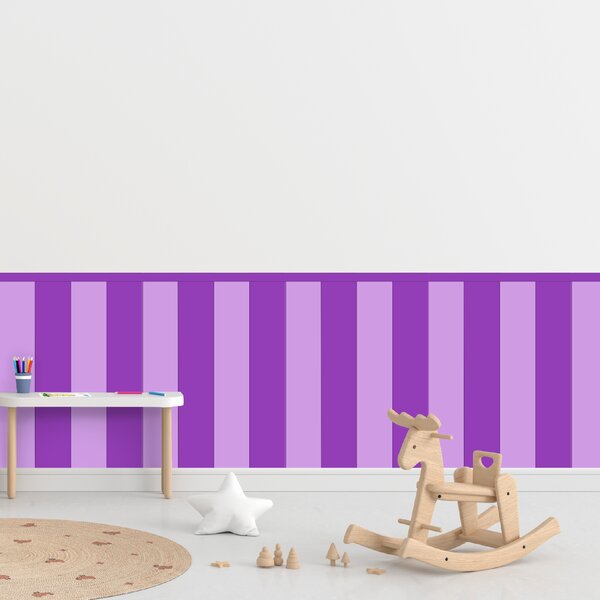 PIPPER. Textilní samolepící tapeta - Obdélník - Fialová barva Barva: Bledá, Velikost: 80cm