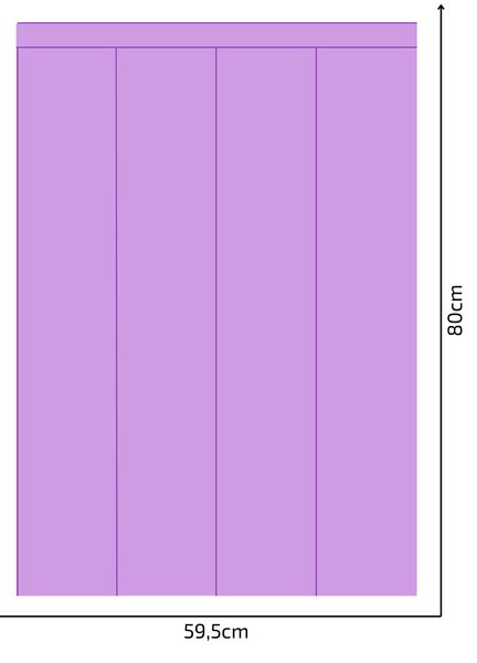 PIPPER. Textilní samolepící tapeta - Obdélník - Fialová barva Barva: Bledá, Velikost: 80cm