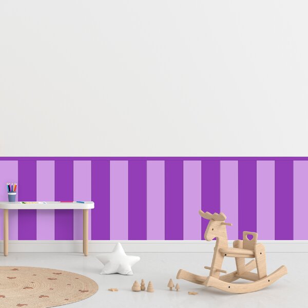 PIPPER. Textilní samolepící tapeta - Obdélník - Fialová barva Barva: Bledá, Velikost: 80cm