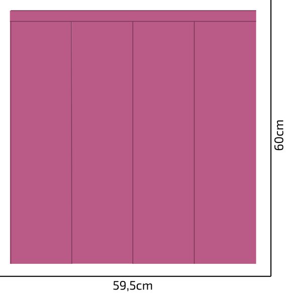 PIPPER. Textilní samolepící tapeta - Obdélník -Bonbónově růžová barva Barva: Bledá, Velikost: 60cm