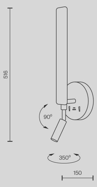 MAYTONI Nástěnné svítidlo Combo 10W MOD214WL-L8W3K1