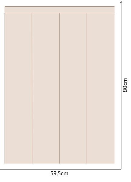 PIPPER. Textilní samolepící tapeta - Obdélník - Hnědá barva Barva: Bledá, Velikost: 80cm