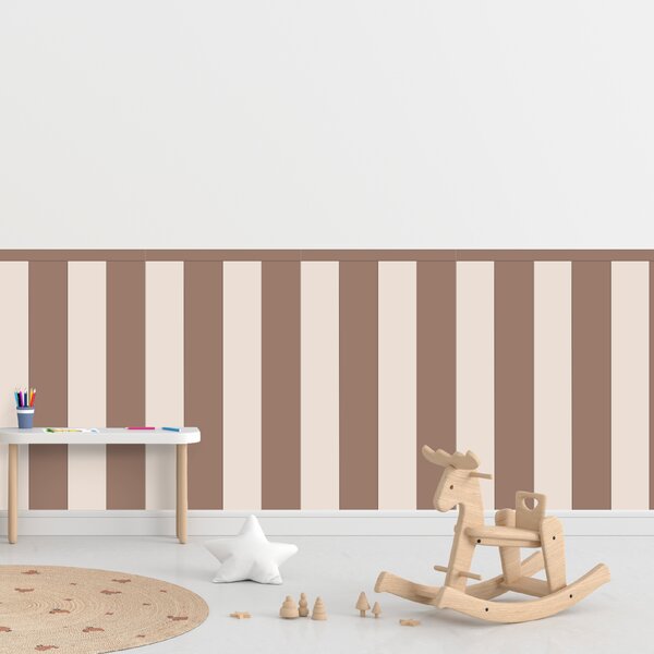 PIPPER. Textilní samolepící tapeta - Obdélník - Hnědá barva Barva: Bledá, Velikost: 80cm
