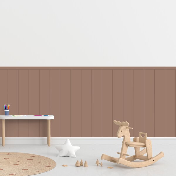 PIPPER. Textilní samolepící tapeta - Obdélník - Hnědá barva Barva: Bledá, Velikost: 80cm