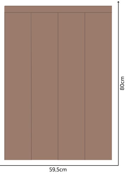PIPPER. Textilní samolepící tapeta - Obdélník - Hnědá barva Barva: Bledá, Velikost: 80cm