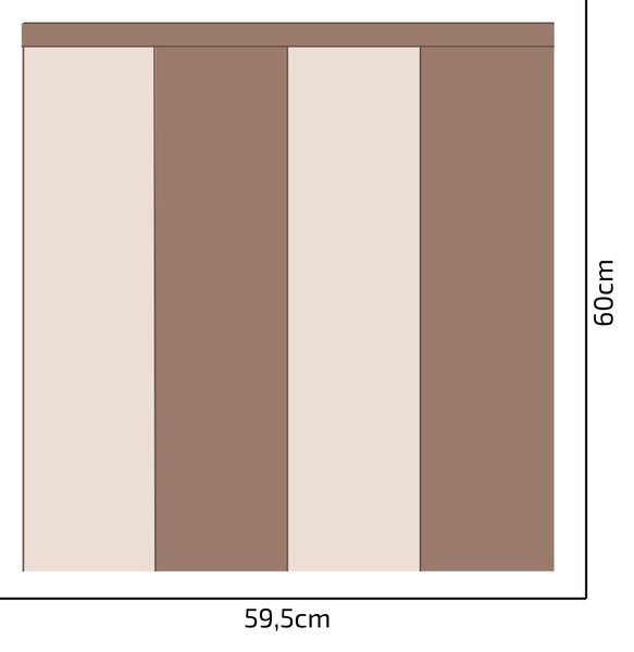 PIPPER. Textilní samolepící tapeta - Obdélník - Hnědá barva Barva: Bledá, Velikost: 80cm