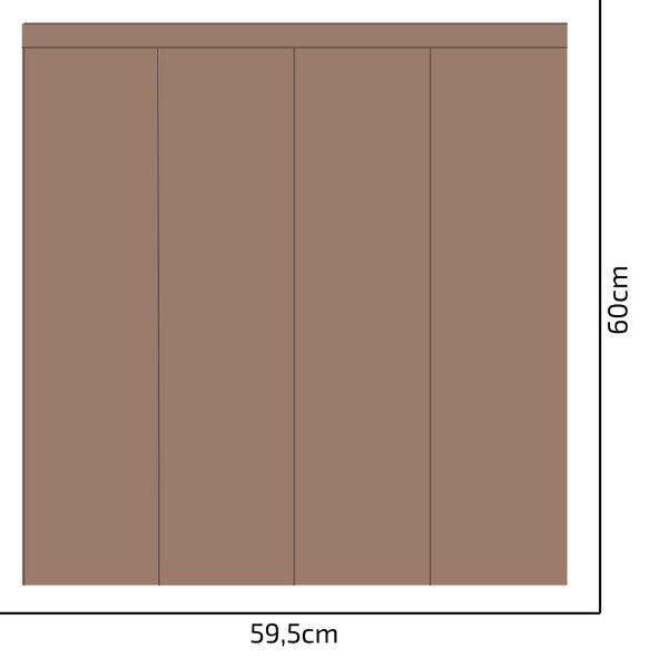 PIPPER. Textilní samolepící tapeta - Obdélník - Hnědá barva Barva: Bledá, Velikost: 80cm