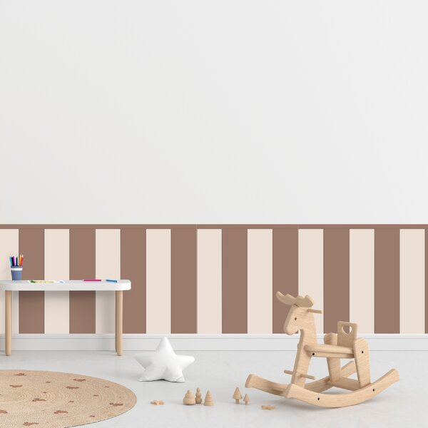 PIPPER. Textilní samolepící tapeta - Obdélník - Hnědá barva Barva: Bledá, Velikost: 80cm